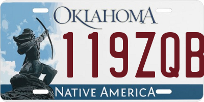 OK license plate 119ZQB