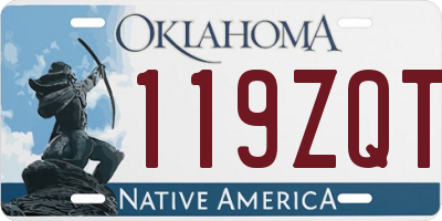 OK license plate 119ZQT