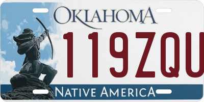OK license plate 119ZQU