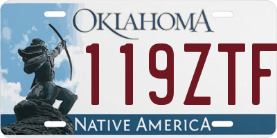 OK license plate 119ZTF