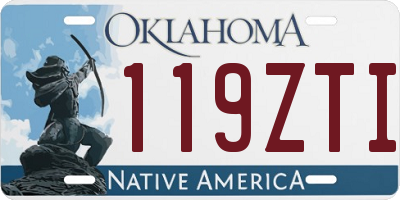OK license plate 119ZTI