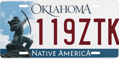 OK license plate 119ZTK