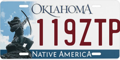 OK license plate 119ZTP