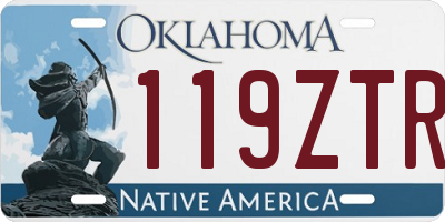 OK license plate 119ZTR