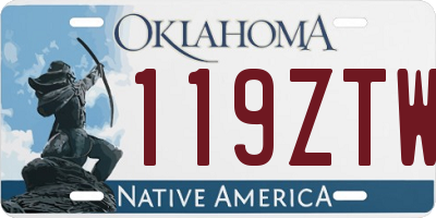 OK license plate 119ZTW