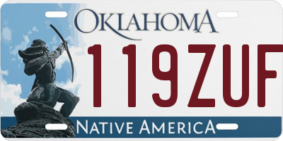 OK license plate 119ZUF