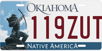 OK license plate 119ZUT