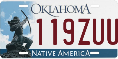 OK license plate 119ZUU