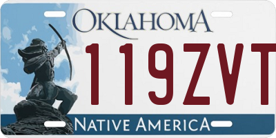 OK license plate 119ZVT