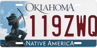 OK license plate 119ZWQ