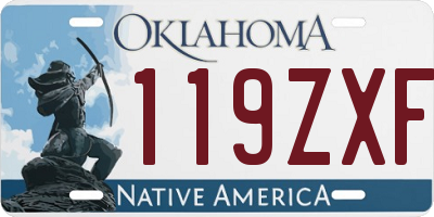 OK license plate 119ZXF