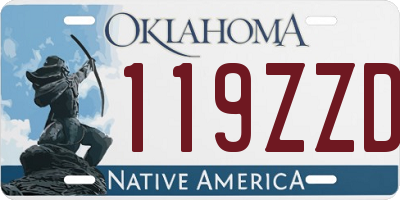 OK license plate 119ZZD