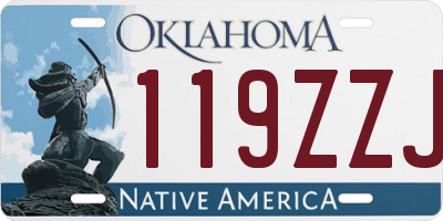 OK license plate 119ZZJ