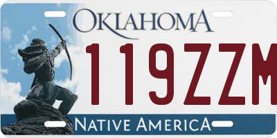 OK license plate 119ZZM