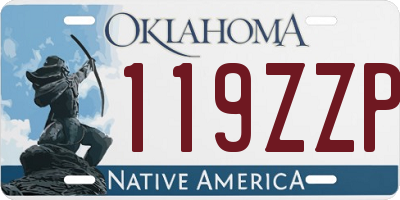 OK license plate 119ZZP