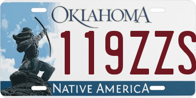 OK license plate 119ZZS