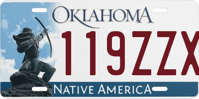 OK license plate 119ZZX