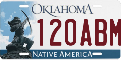 OK license plate 120ABM