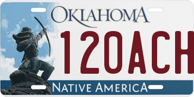 OK license plate 120ACH
