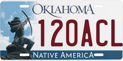OK license plate 120ACL