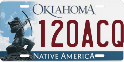 OK license plate 120ACQ