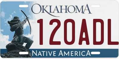 OK license plate 120ADL
