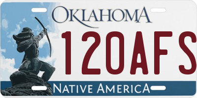 OK license plate 120AFS