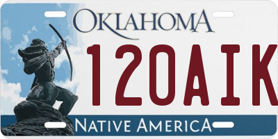 OK license plate 120AIK