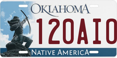 OK license plate 120AIO