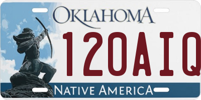 OK license plate 120AIQ