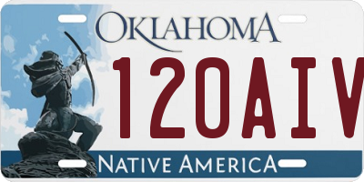 OK license plate 120AIV