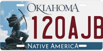 OK license plate 120AJB