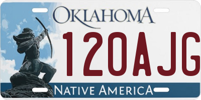 OK license plate 120AJG