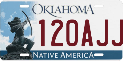 OK license plate 120AJJ