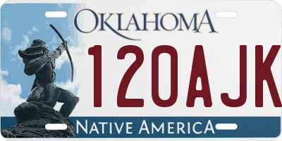 OK license plate 120AJK