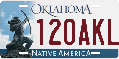 OK license plate 120AKL