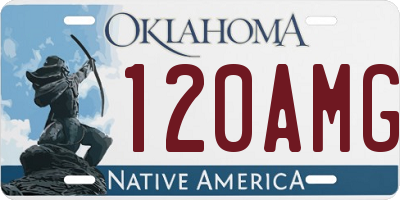 OK license plate 120AMG