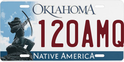 OK license plate 120AMQ