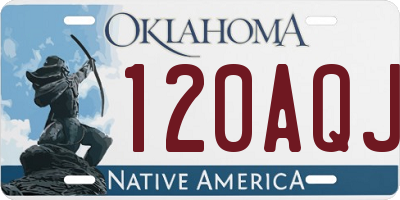 OK license plate 120AQJ