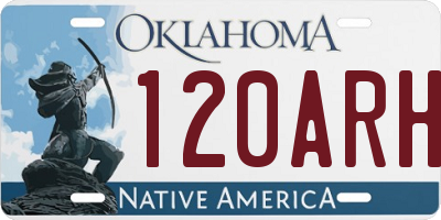 OK license plate 120ARH