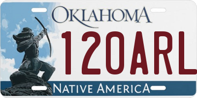 OK license plate 120ARL