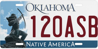 OK license plate 120ASB