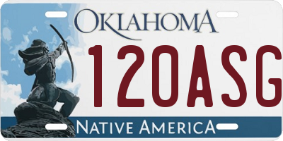 OK license plate 120ASG