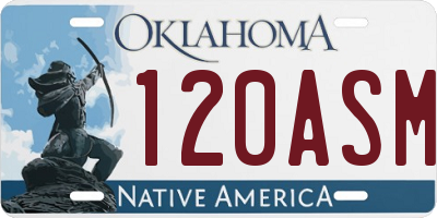 OK license plate 120ASM