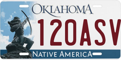 OK license plate 120ASV