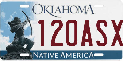 OK license plate 120ASX