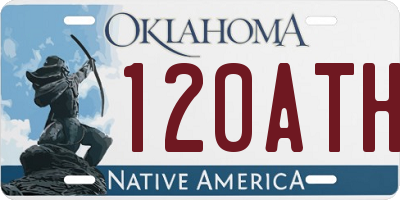 OK license plate 120ATH