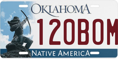 OK license plate 120BOM