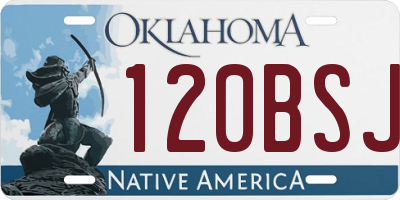 OK license plate 120BSJ