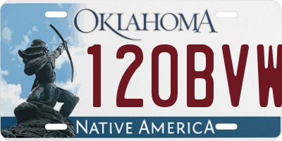 OK license plate 120BVW